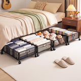 Artiss 4X Under Bed Storage Containers Metal Boxes Quilt Organiser with Wheels