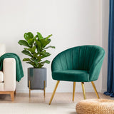 Artiss Armchair Velvet Green Eloise