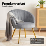Artiss Armchair Velvet Grey Eloise