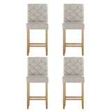 Artiss 4x Bar Stools Linen Upholstered Chairs
