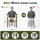 Artiss Dining Chairs Set of 4 Velvet Upholstered Barrel Chairs with Curved Armrests & Back Green