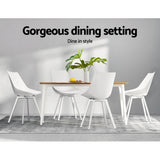 Artiss Dining Chairs Set of 2 PU Leather Plastic Metal White