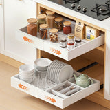 Artiss 2 Pack Pull Out Drawers for Cabinets Expandable Cabinet Organizer White