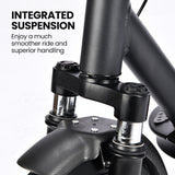 ALPHA Urban 10 Electric Scooter, 35km/h, Suspension, 35km Range, 10-Inch Wheels, Brushless Motor, Free APP, Motorised Commuter eScooter for Adults, Black