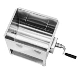 Manual Meat Mixer, 30L Fixed Tank Meat Processing Equipment(Mixing Max 30LBS for Meat), Stainless Steel Meat Mixer, Sausage Mixer Machine with Lid Handle Gear Reducer, Ground Beef Hand Mixer