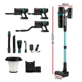 DEVANTI 30000Pa Cordless Stick Vacuum Cleaner 4-in-1 Handheld Vac, Green