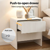 Artiss Double Wooden Bed Frame and 2 Bedside Table Bedroom Furniture Set