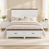 Artiss Queen Wooden Bed Frame and 2 Bedside Table Bedroom Furniture Set