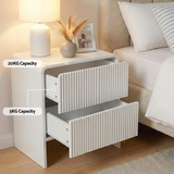 Artiss Queen Wooden Bed Frame and 2 Bedside Table Bedroom Furniture Set