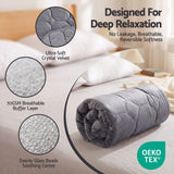 Giselle Weighted Lap Blanket 3.2KG Grey Crystal Velvet Quilted Glass Bead Fill for Sofa Office