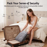 Giselle Weighted Lap Blanket 3.2KG Grey Crystal Velvet Quilted Glass Bead Fill for Sofa Office