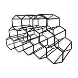 Artiss Wine Rack Metal 12 Bottle No Assembly Required Black