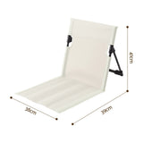 Weisshorn Foldable Camping Chair Oxford Aluminum Alloy Backrest 70kg Beige