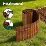 Green Fingers Garden Edging 10ft Metal Flexible Garden Border Corrugated Steel Lawn Edging Rust