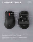 SOLAKAKA Silent Wireless Mouse Bluetooth 2.4GHz 4200 DPI 7 Buttons