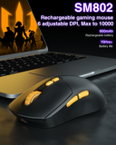 SOLAKAKA SM802 Pro Tri-Mode Gaming Mouse RGB 24000 DPI Hotswap
