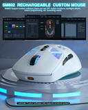 SOLAKAKA SM802 Pro Tri-Mode Gaming Mouse RGB 24000 DPI Hotswap