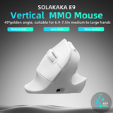 SOLAKAKA E9 Vertical MMO Gaming Mouse Tri-Mode 36000 DPI Ergonomic