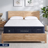 RoomSense Queen 34cm Medium Soft Gel Mattress Bundle, Oatmeal Bed Frame