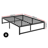 RoomSense Double 30cm Latex Hybrid Mattress Bundle with Metal Bed Frame