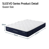 RoomSense Queen 26cm Firm Mattress Bundle with Beige Boucle Bed Frame