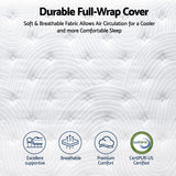 RoomSense King Single Mattress, 34cm Thick Medium Firm Hybrid Mattress for Back Pain Relief, Tencel Cooling Pocket Spring Mattress King Single Size in a Box