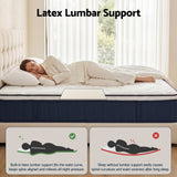 RoomSense King Single Mattress , 30cm Medium Firm Hybrid Mattress with Latex Lumbar Support for Back Pain Relief , Pocket Spring Mattress King Single Size in a Box