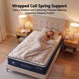 RoomSense King Single Mattress , 30cm Medium Firm Hybrid Mattress with Latex Lumbar Support for Back Pain Relief , Pocket Spring Mattress King Single Size in a Box
