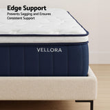RoomSense Single Mattress , 30cm Medium Firm Hybrid Mattress with Latex Lumbar Support for Back Pain Relief , Pocket Spring Mattress Single Size in a Box