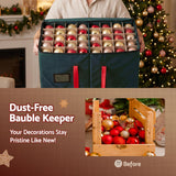 Jingle Jollys Christmas Baubles Storage Box 128 Slots Decor Ornaments Container