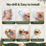 Jingle Jollys 2x Vacuum Suction Cup Christmas Wreath Hook Stainless Steel Heavy Duty 5kg