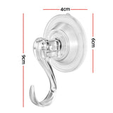 Jingle Jollys 2x Suction Cup Hooks Heavy Duty Christmas Wreath Hanger Window 5kg