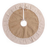 Jingle Jollys 90cm Christmas Tree Skirt Linen Christmas Tree Mat Decor