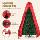 Jingle Jollys 2.4m Pre-Lit Christmas Tree 1488 LED Green with Red Storage Bag