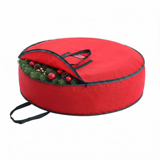 Jingle Jollys Christmas Garland Wreath Storage Bag Baubles Ornaments Container