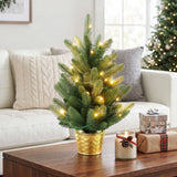 Jingle Jollys 45cm Artificial Christmas Tree Mini Christmas Tree Warm Light