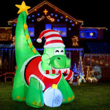 Jingle Jollys Christmas Inflatable Dinosaur 1.86M Height LED Decorations Illuminated