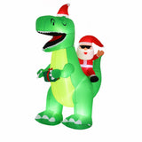 Jingle Jollys Christmas Inflatable Dinosaur 2.5M Illuminated Decorations