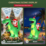 Jingle Jollys Christmas Inflatable Dinosaur 2.5M Illuminated Decorations