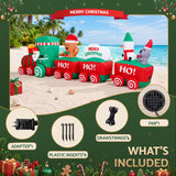 Jingle Jollys Christmas Inflatable Santa Train 3.6M Length LED Decorations Illuminated