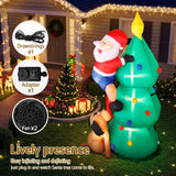 Jingle Jollys Christmas Inflatable Santa Tree 1.8M Illuminated Decorations