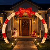 Jingle Jollys 2.5m Christmas Archway Pre-Lit Christmas Arch Warm White LED Outdoor Garden Decoration