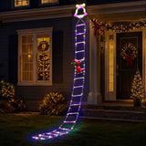 Jingle Jollys 3.5M Christmas Lights 300 LED Ladder Light with Santa Claus Decor