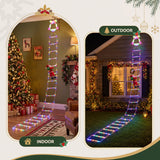 Jingle Jollys 3.5M Christmas Lights 300 LED Ladder Light with Santa Claus Decor