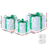 3 PCS Christmas Lights 70 LED Fairy Light Gift Box Jingle Jollys