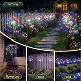Jingle Jollys 4 Pack Christmas Path Lights Solar Firework Garden Decoration Multicolour