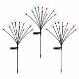 Jingle Jollys Christmas Lights Solar Firefly Lights Garden Decoration Path Lights Multicolour 3 Pack