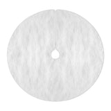 Jingle Jollys Christmas Tree Skirt 90cm Plush Xmas Fluffy Ornaments Decor White