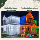 Jingle Jollys 15M Christmas Lights Permanent String Eaves Light 36 LED Decoration