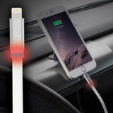 SCOSCHE CHARGE & SYNC CABLE W/CHARGE LED FOR LIGHTNING USB DEVICES - 3FT CABLE LENGTH (WHITE)